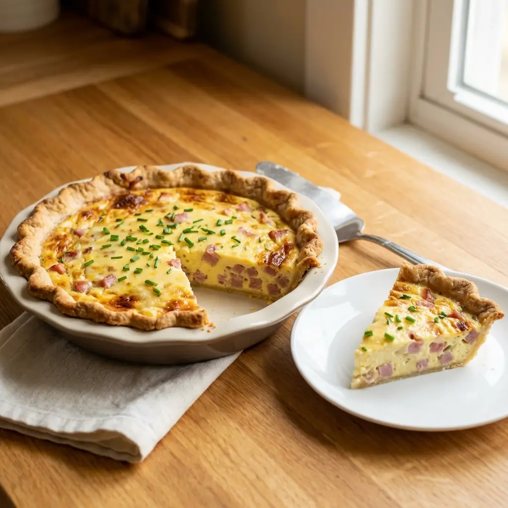 Lean Ham and Swiss Quiche